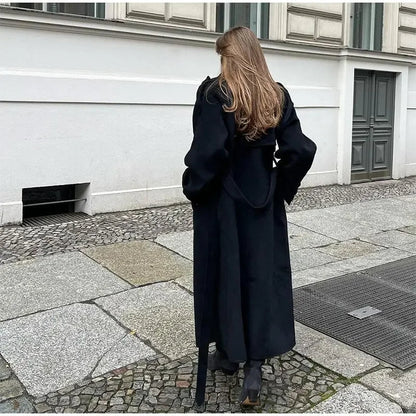 Abrigo trench oversize de invierno para mujer