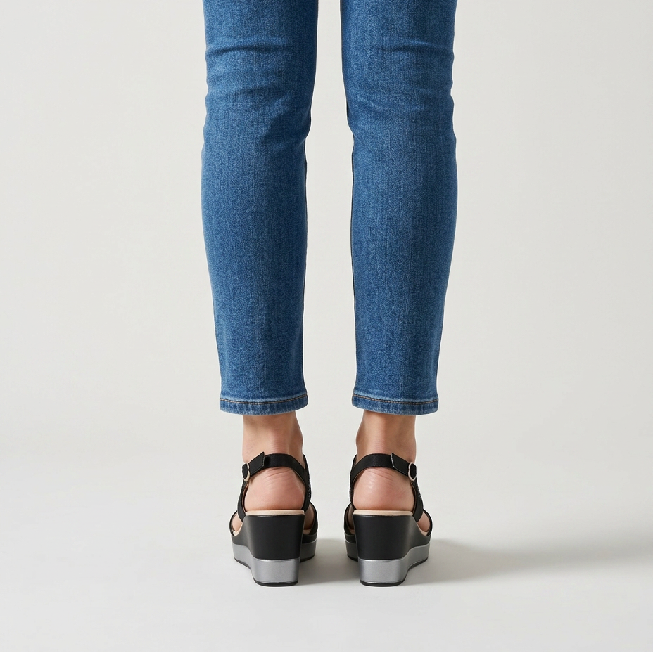 Rachele - Sandalia cómoda para mujer con cuña