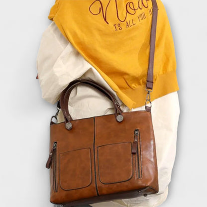 Elegante bolso de cuero