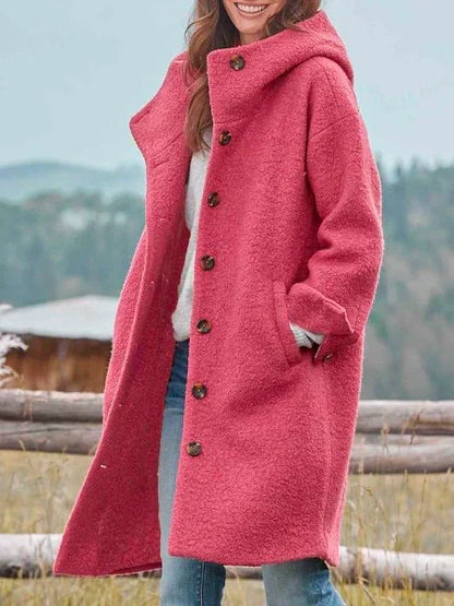 Abrigo de invierno oversize con botonera