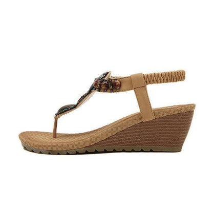 Sandalias de playa tipo flip-flop con cuña