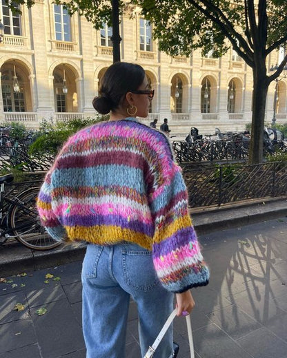 Chaqueta de punto con corte holgado