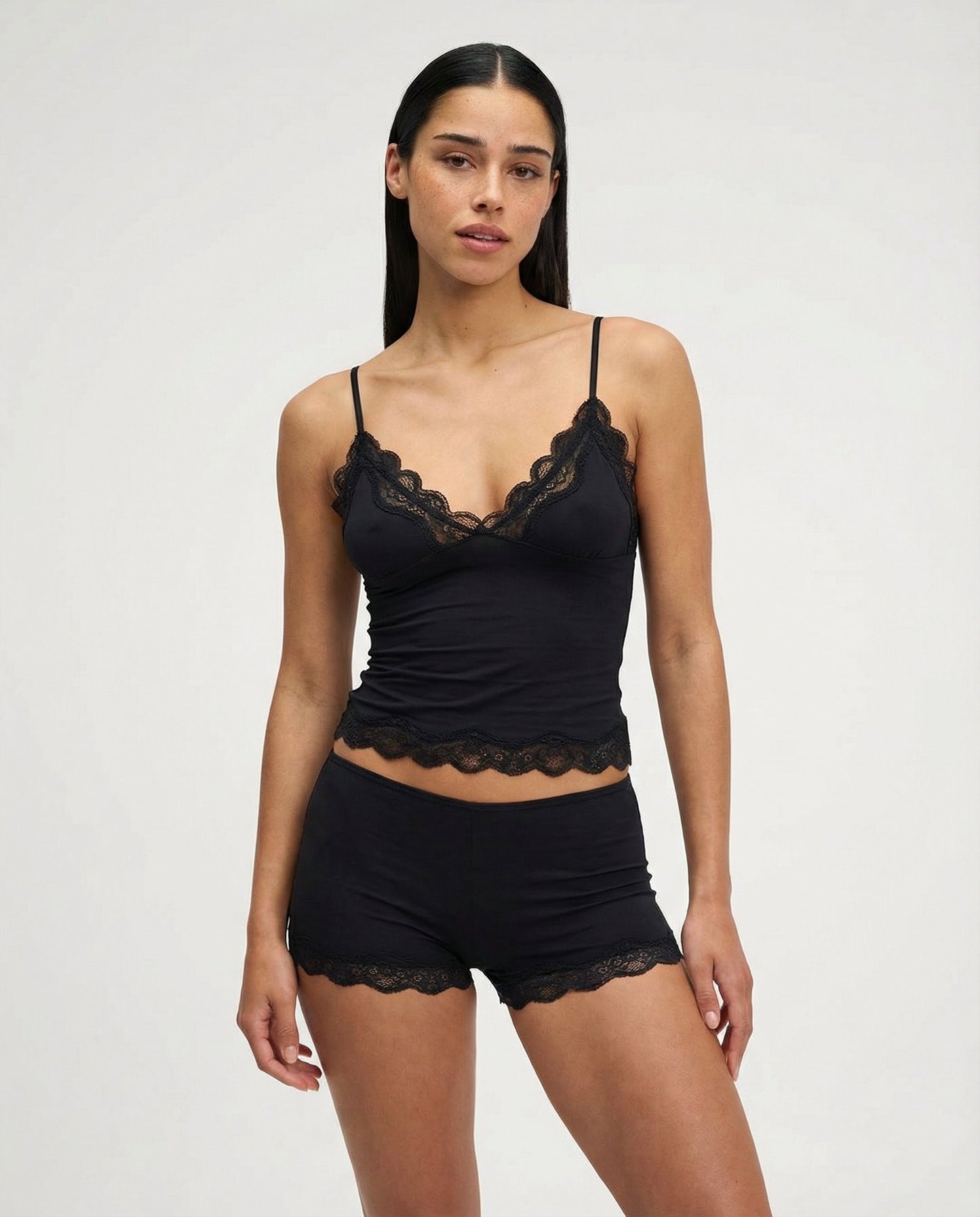 Conjunto de encaje para noches suaves
