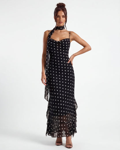 Maxi negro con lunares