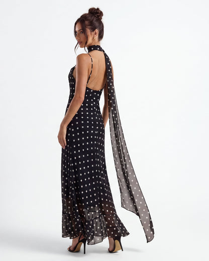 Maxi negro con lunares