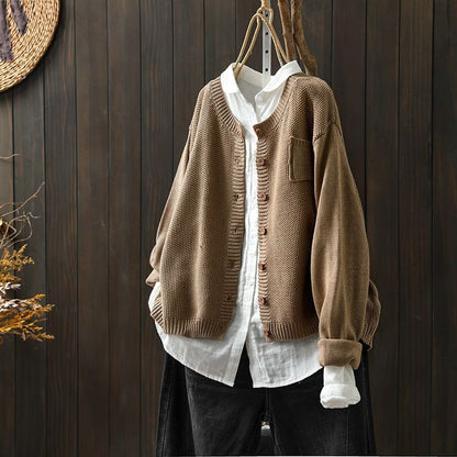 Chaqueta de punto de gran tamaño
