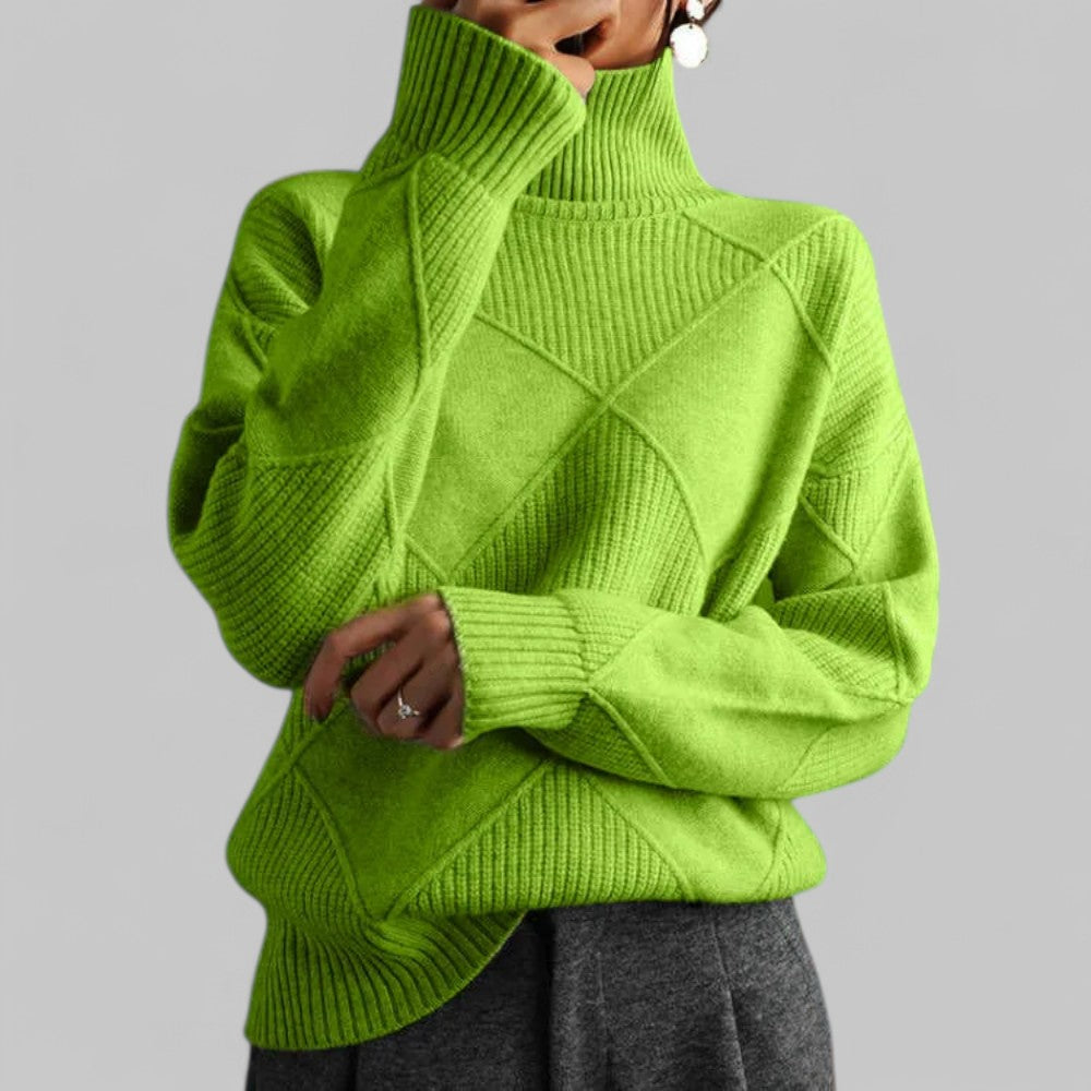 Suéter de invierno oversized cuello alto
