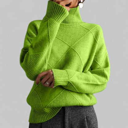 Suéter de invierno oversized cuello alto