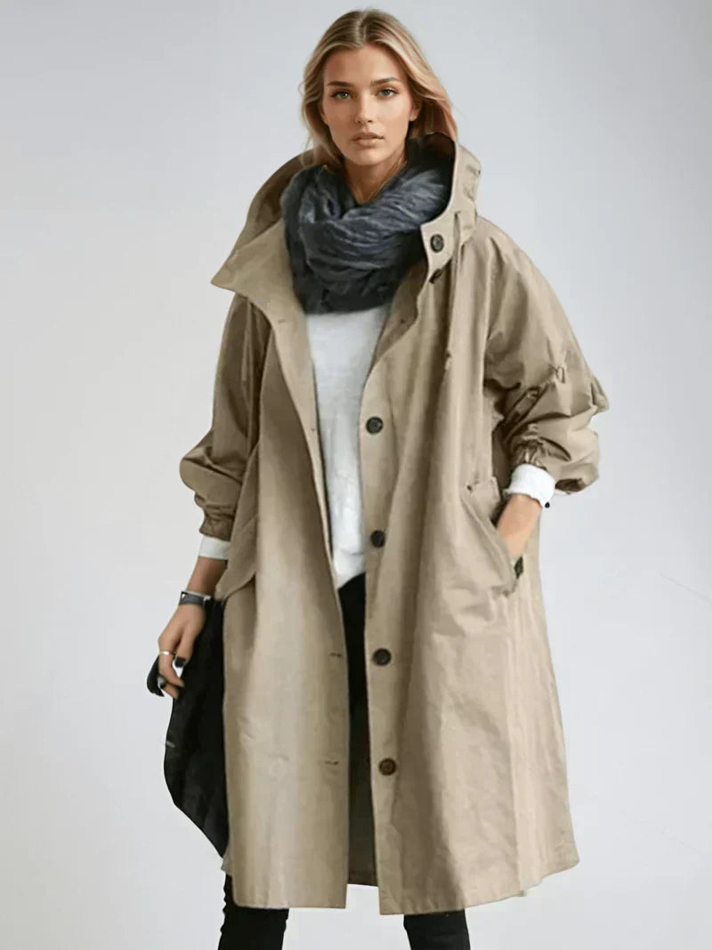 Abrigo impermeable para mujer con estilo