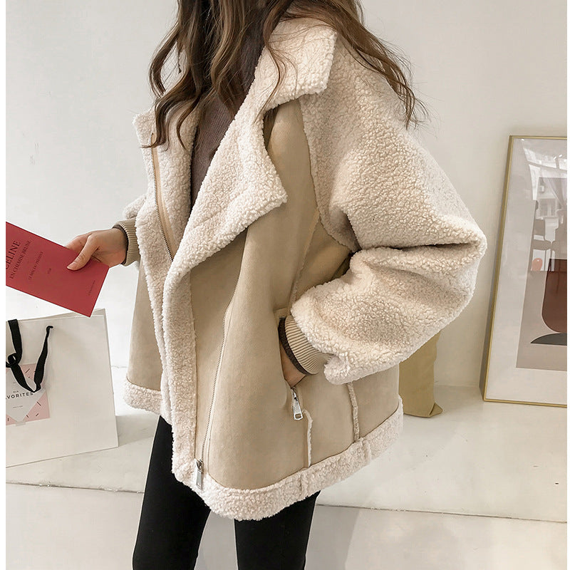Chaqueta de invierno para mujer, cálida y holgada, a la moda