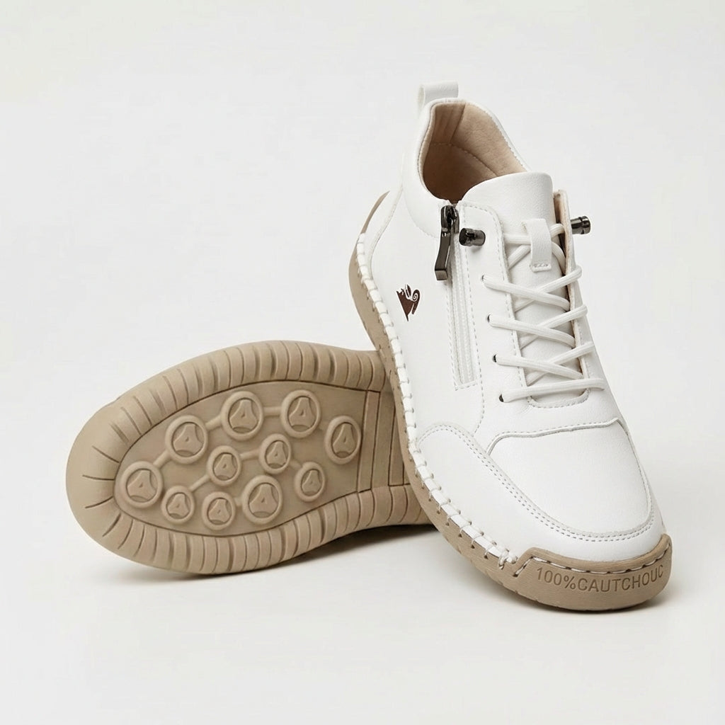Flora Zapatos ortopédicos cómodos con cremallera