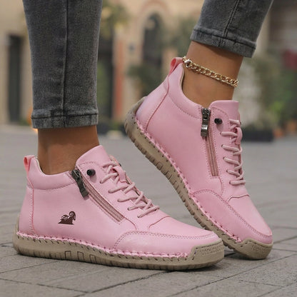 Flora Zapatos ortopédicos cómodos con cremallera