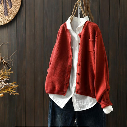 Chaqueta de punto de gran tamaño