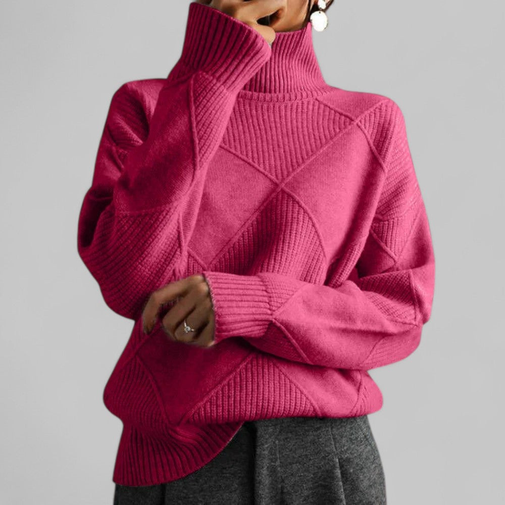 Suéter de invierno oversized cuello alto