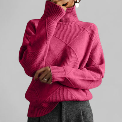 Suéter de invierno oversized cuello alto