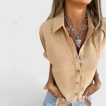 Blusa de Manga Corta Suelta
