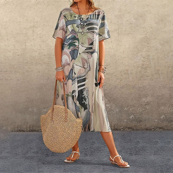 Vestido con estampado artístico