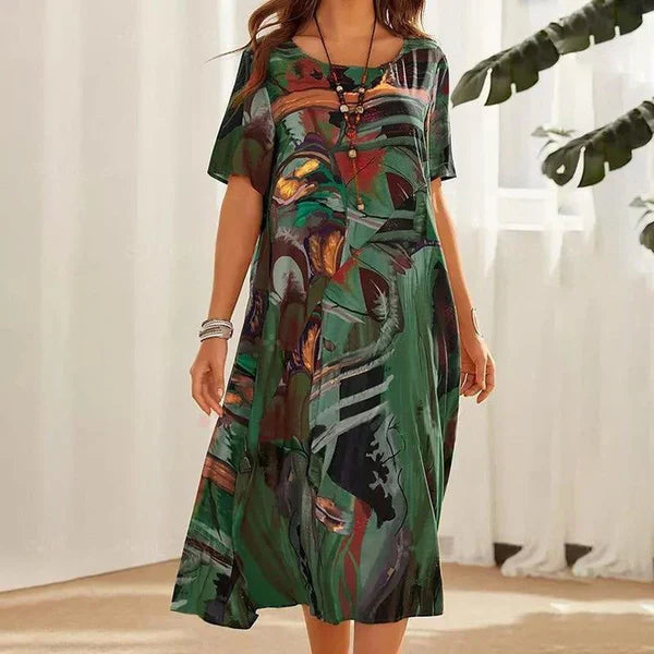 Vestido con estampado artístico
