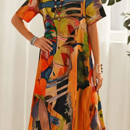 Vestido con estampado artístico