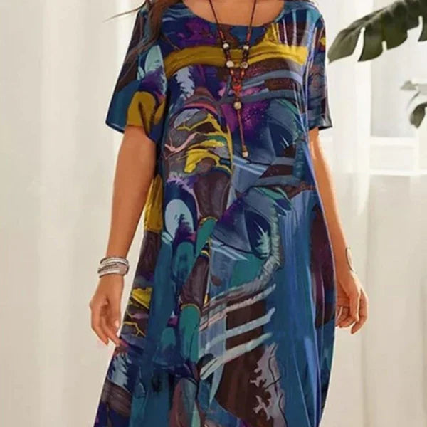 Vestido con estampado artístico