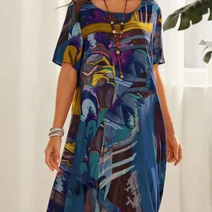 Vestido con estampado artístico