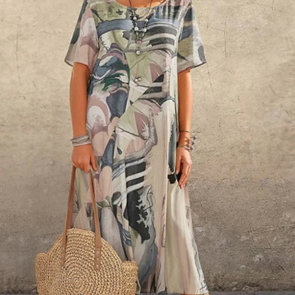 Vestido con estampado artístico