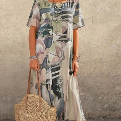 Vestido con estampado artístico
