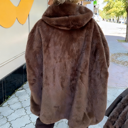 Beatrix abrigo de mujer a la moda con capucha y cremallera