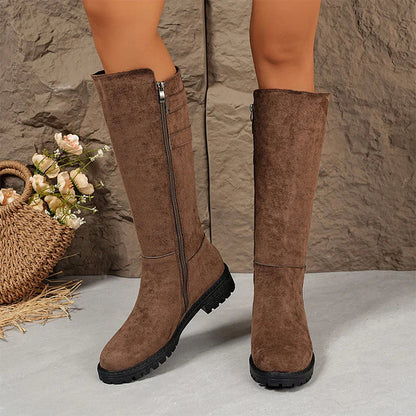 Botas altas con cremallera lateral