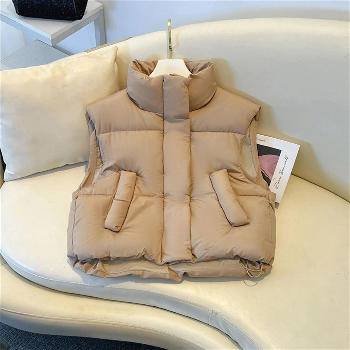 Chaleco acolchado con cuello alto
