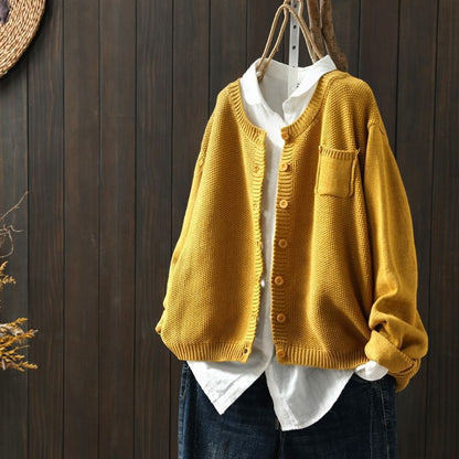 Chaqueta de punto de gran tamaño
