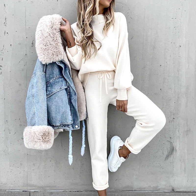 Conjunto de dos piezas suave para mujer de uso doméstico